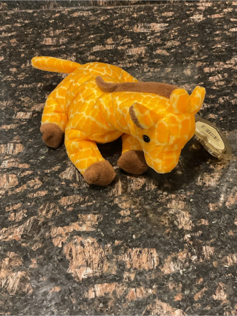 Yellow Giraffe Plush Toy - TY Beanie Baby